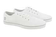TIMBERLAND A2688 Men Sneakers EU41 White Textile Low Top Lace Up Logo Trainers