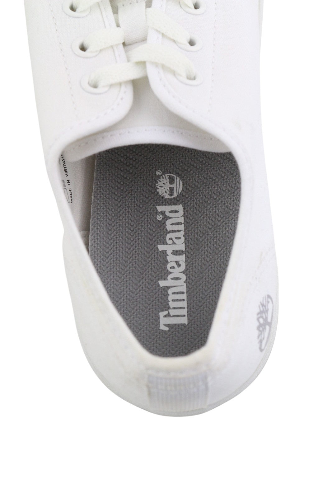 TIMBERLAND A2688 Men Sneakers EU41 White Textile Low Top Lace Up Logo Trainers