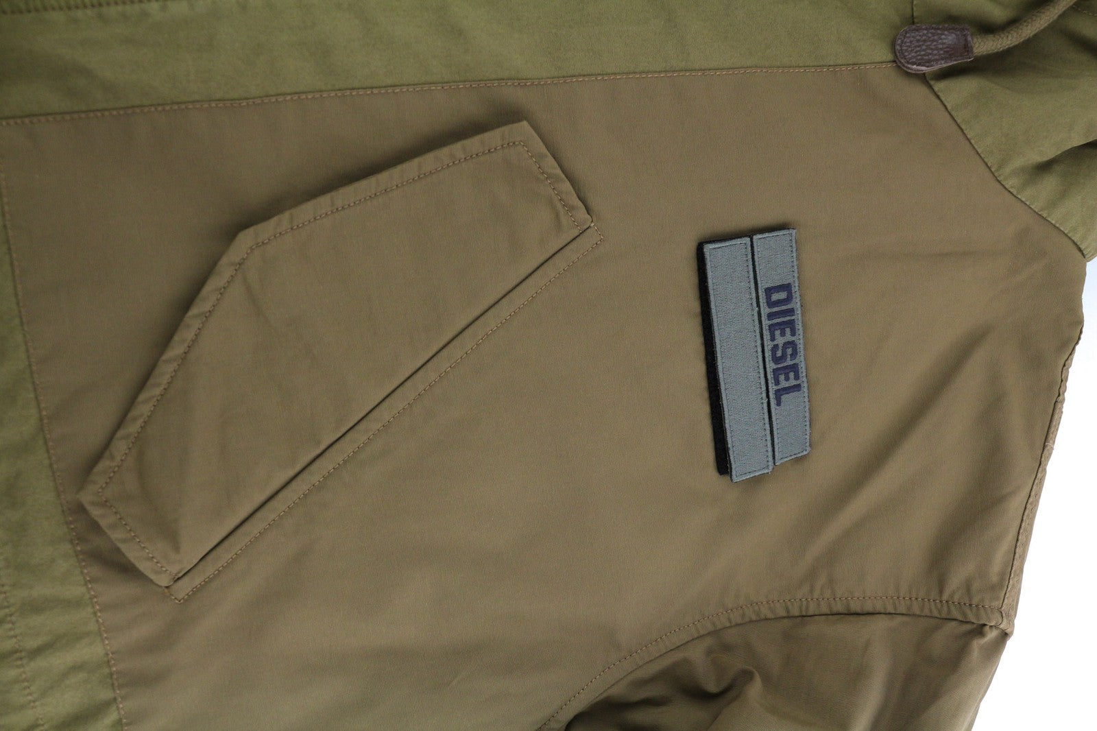 DIESEL W-Miles Mens Jacket XL Brown Removable Lining Hooded Padded RRP€475