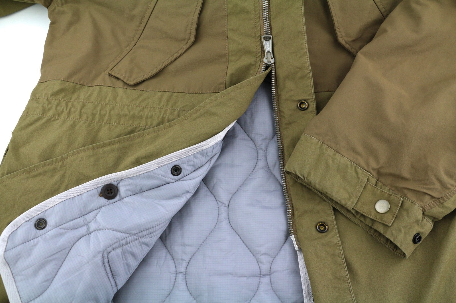 DIESEL W-Miles Men Jacket L Brown Removable Lining Hooded Padded RRP€475