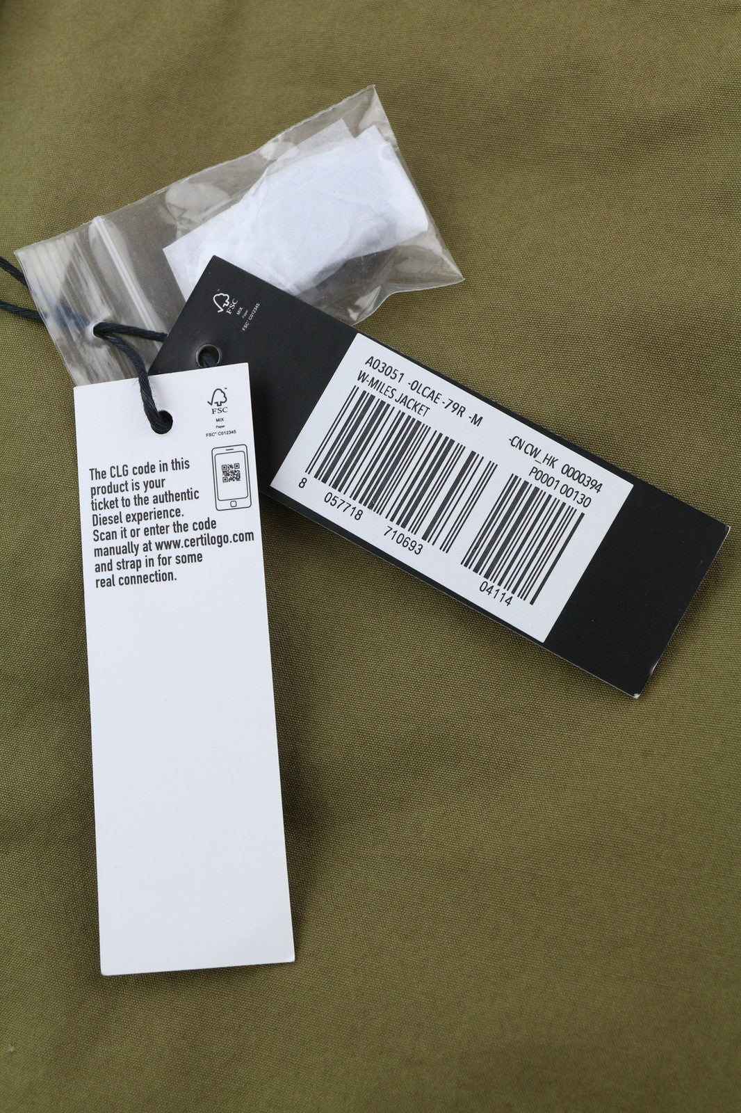 DIESEL W-Miles Men Jacket M Parka Removable Lining Hooded Insulated  RRP€475