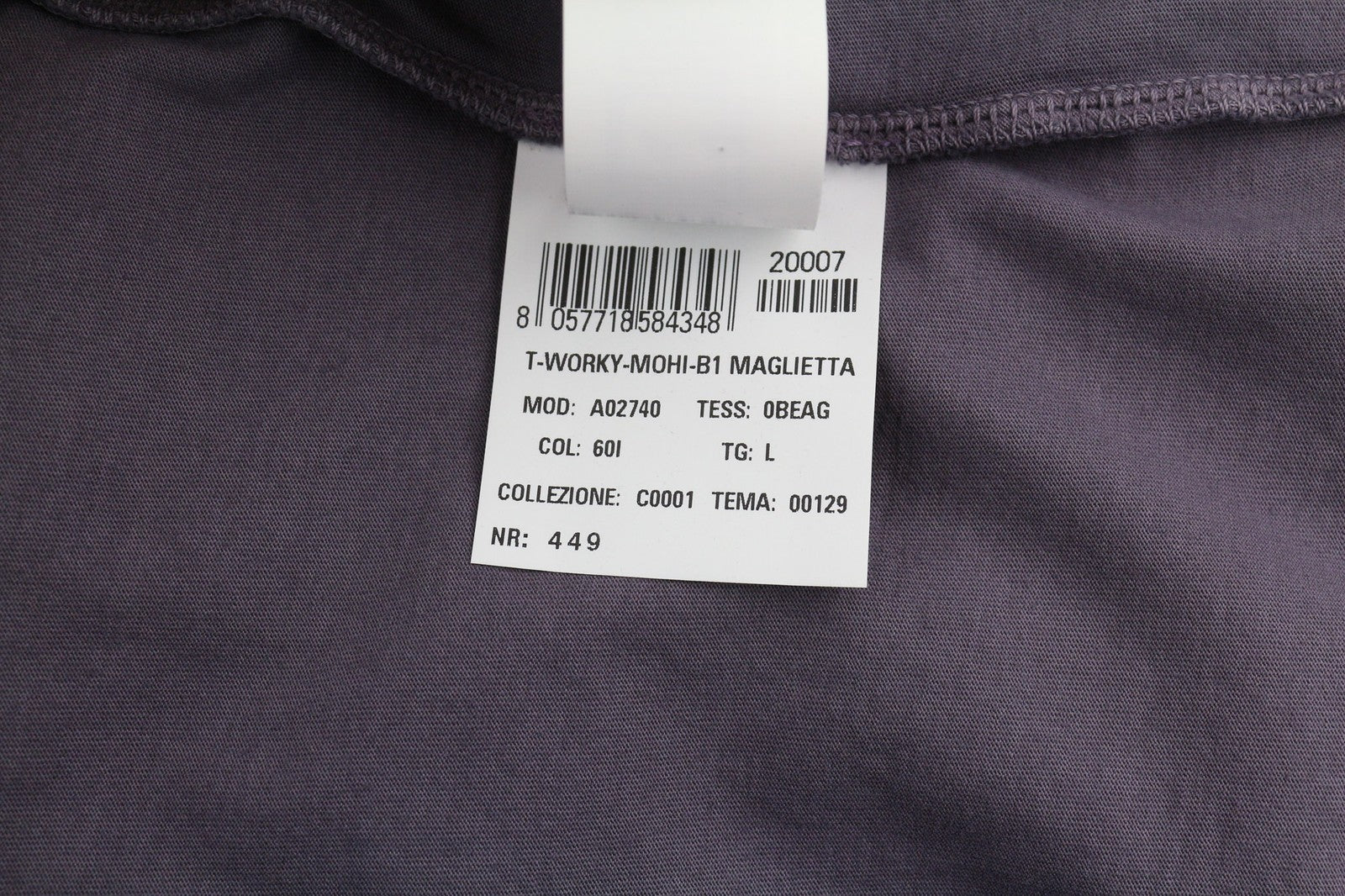 DIESEL T-Worky-Mohi-B1 Mens T-Shirt L Short Sleeve Crew Neck Tricot  RRP€90