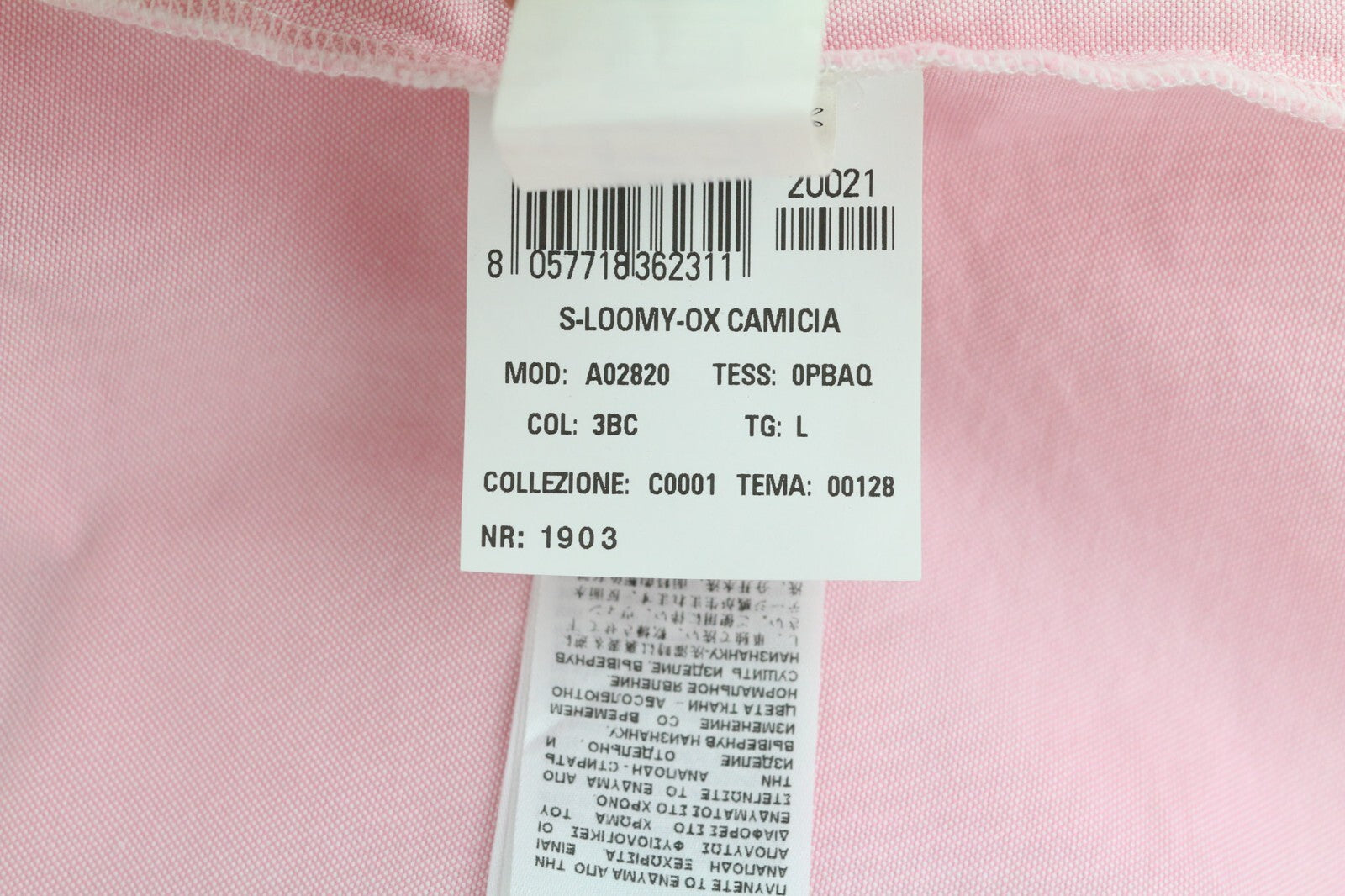 DIESEL S-Loomy-OX Mens Shirt L RRP€150 Button Up Spread Neck Patch Pocket Pink