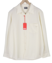 DIESEL S-Wooly Mens Shirt L RRP€195 Wool  Button Up Pocket Notched Collar