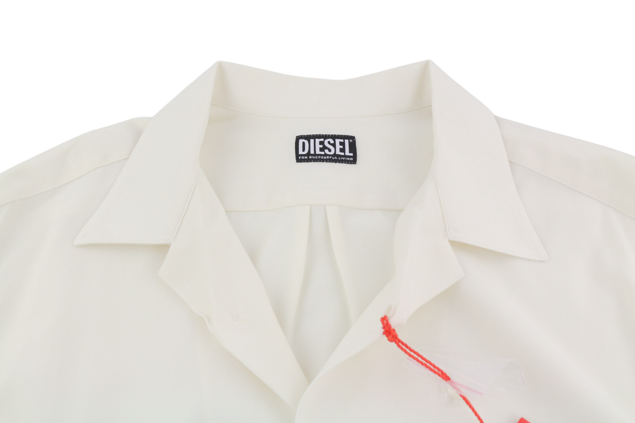 DIESEL S-Wooly Mens Shirt XL RRP195 Wool  Button Up Pocket Notched Collar