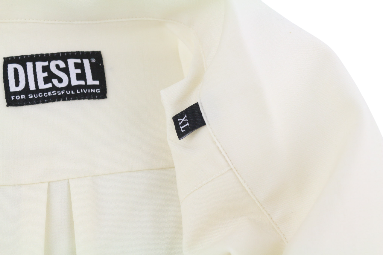 DIESEL S-Wooly Mens Shirt XL RRP195 Wool  Button Up Pocket Notched Collar