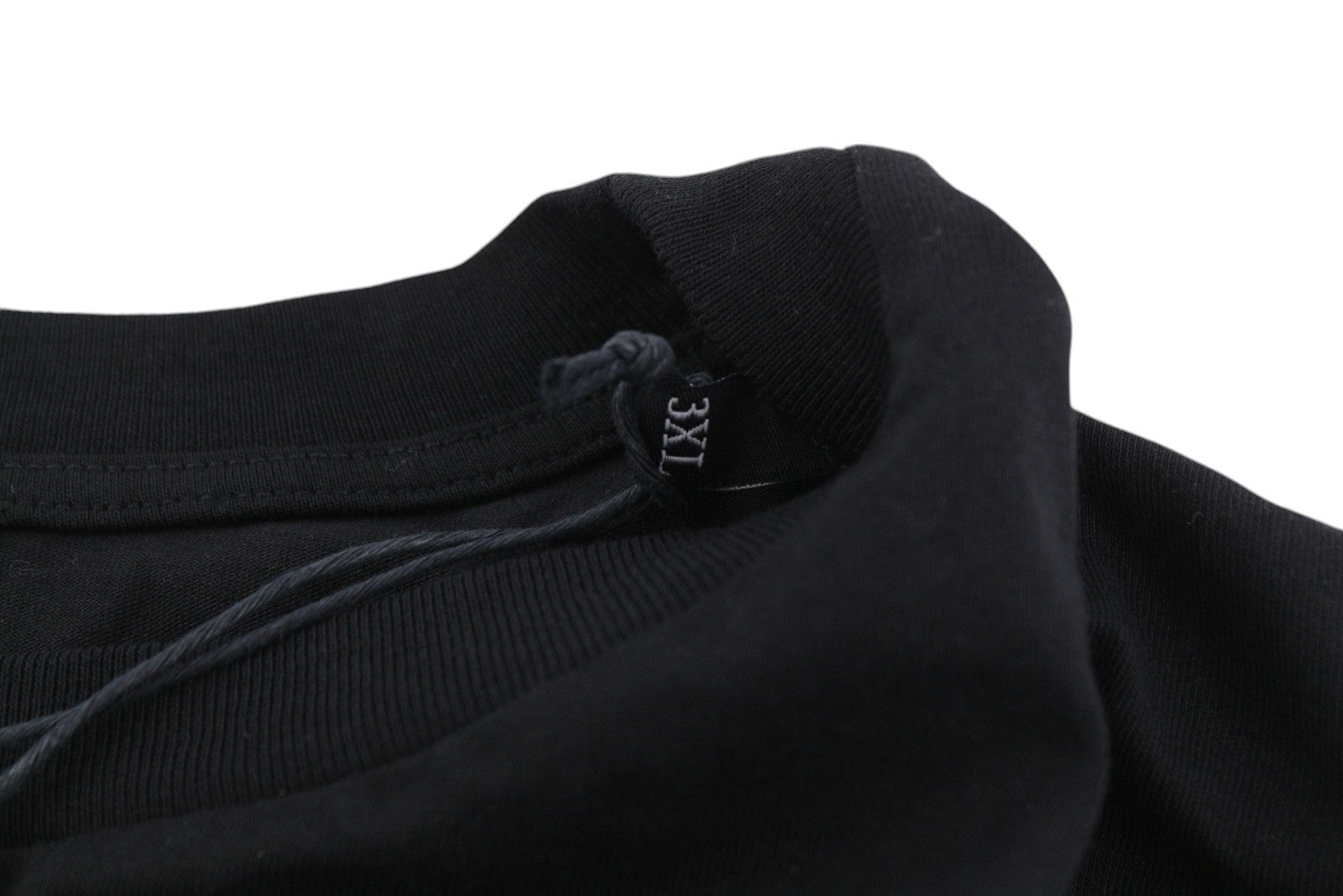 DIESEL T-Just-LS-Slits-B53 Mens T-Shirt 3XL Black Pullover Crew Collar