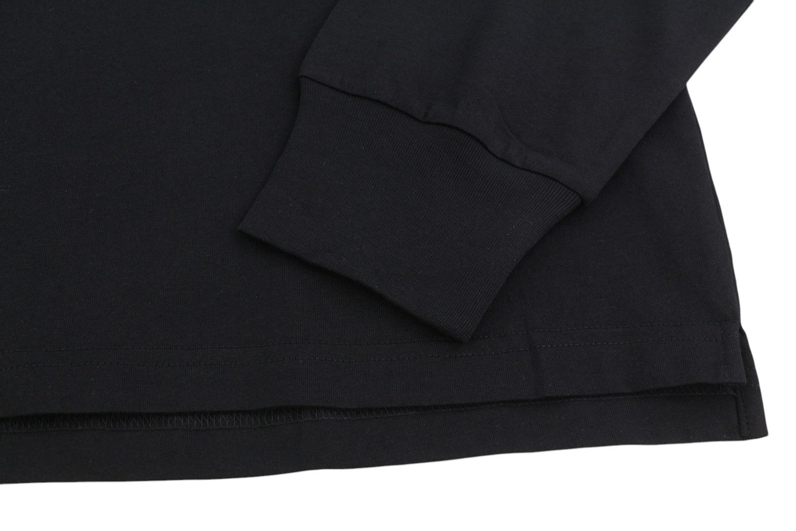 DIESEL T-Just-LS-Slits-B53 Mens T-Shirt 3XL Black Pullover Crew Collar