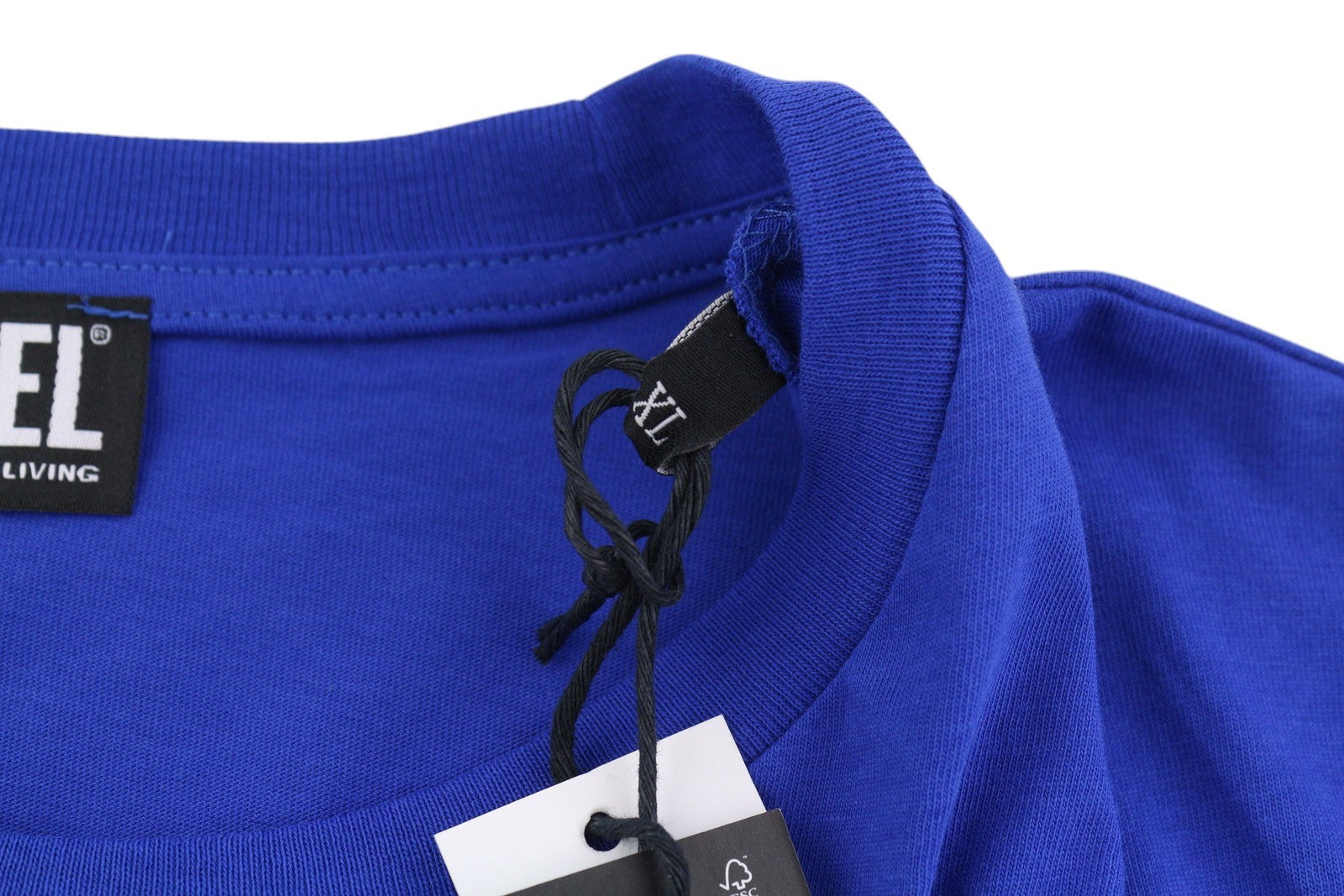 DIESEL T-Diegos-LS-K27 Men T-Shirt XL Mid Blue Pullover Crew Neck