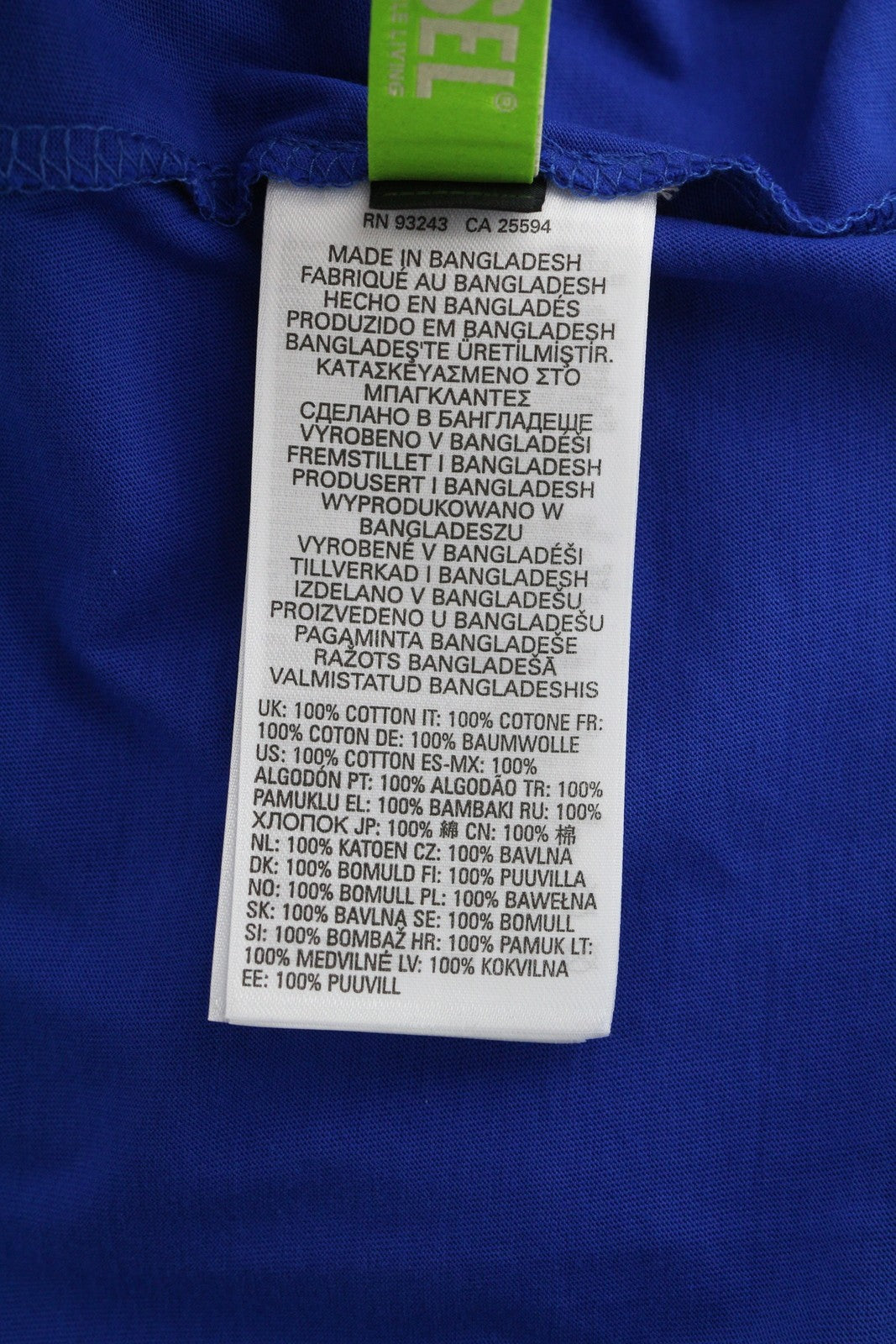 DIESEL T-Diegos-LS-K27 Men T-Shirt XL Mid Blue Pullover Crew Neck