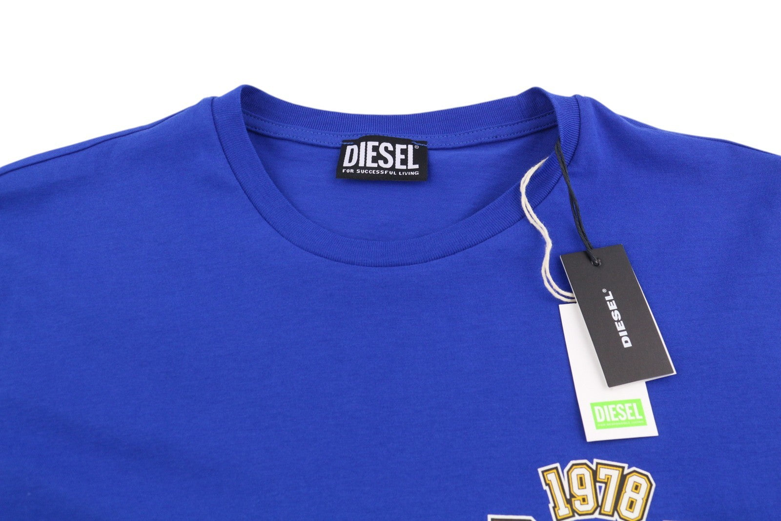 DIESEL T-Diegos-LS-K27 Men T-Shirt M Mid Blue Pullover Crew Collar