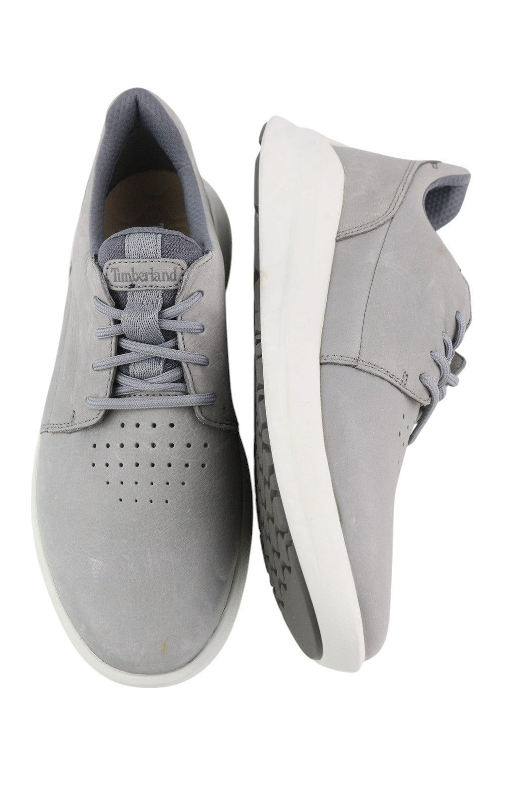 TIMBERLAND A2QA1 Men Sneakers EU40 Grey Leather Low Trainers Green Stride ReBOTL