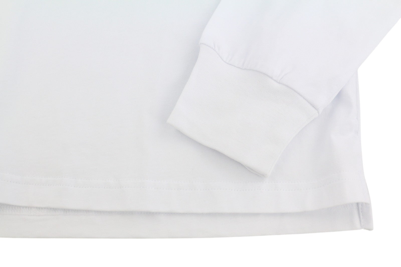 DIESEL T-Just-LS-Slits-B53 Mens T-Shirt L White Pullover Crew Collar