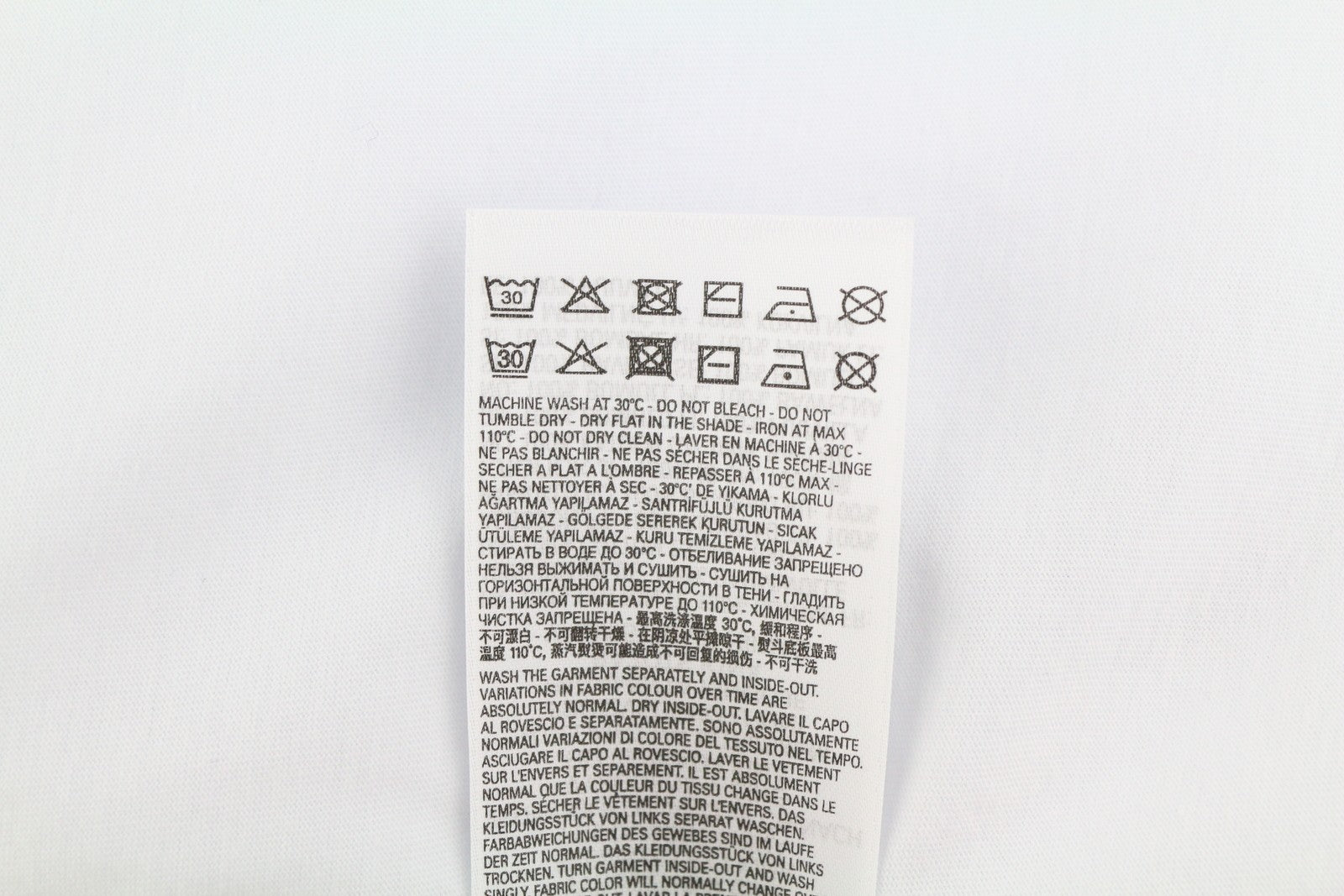 DIESEL T-Just-LS-Slits-B53 Mens T-Shirt L White Pullover Crew Collar