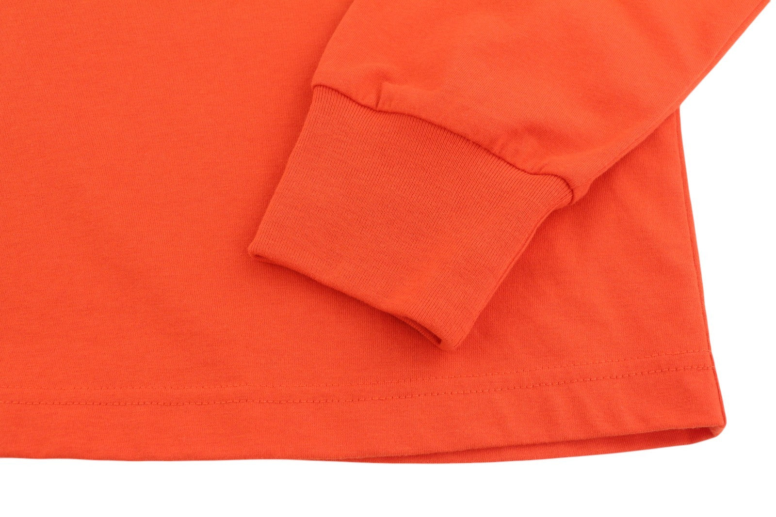 DIESEL T-Just-LS-E6 Mens T-Shirt L Orange Pullover Long Sleeve Crew Collar