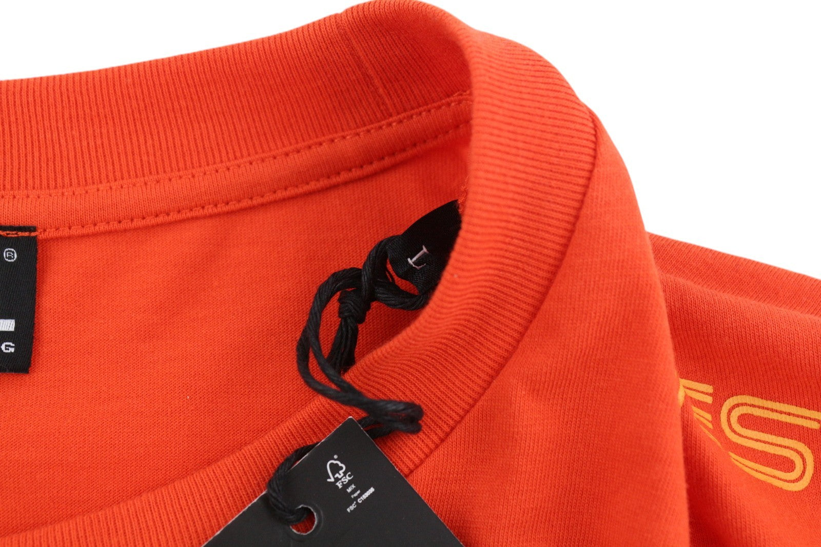 DIESEL T-Just-LS-E6 Mens T-Shirt L Orange Pullover Long Sleeve Crew Collar