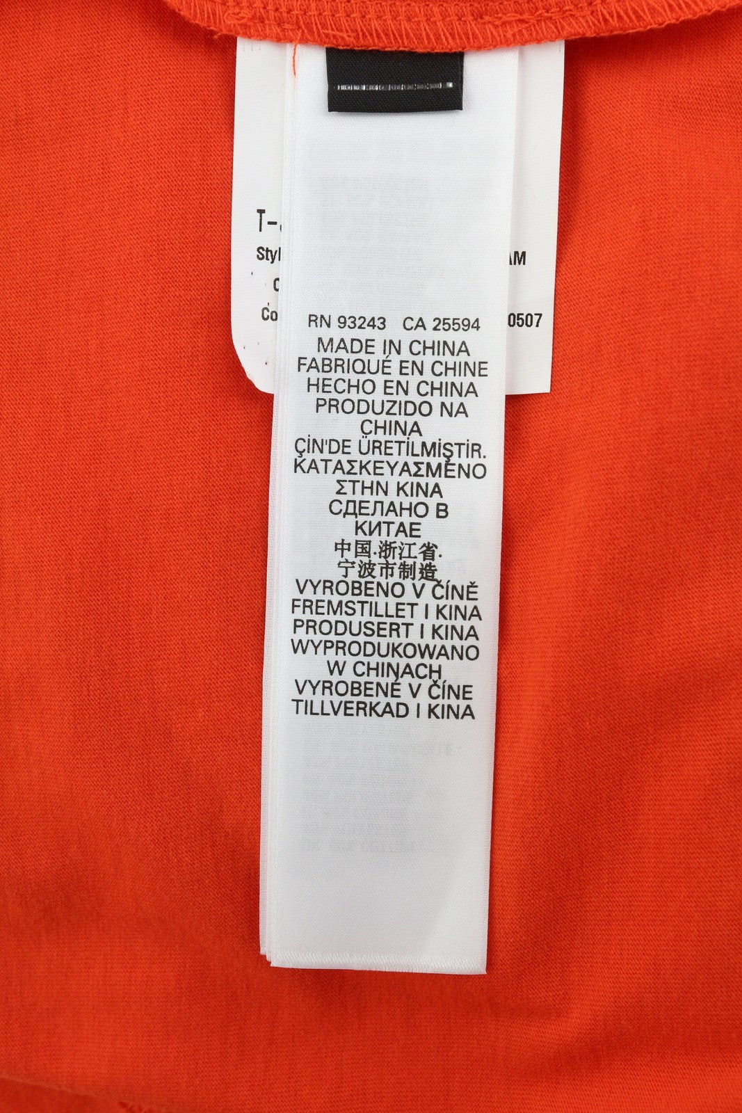 DIESEL T-Just-LS-E6 Mens T-Shirt L Orange Pullover Long Sleeve Crew Collar