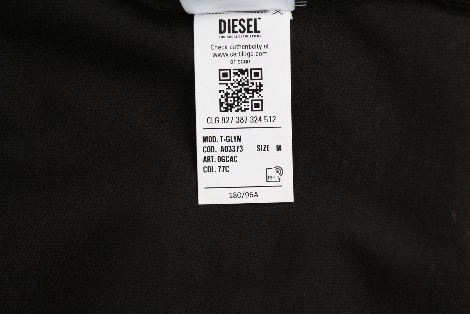 DIESEL T-Glyn Mens T-Shirt M Long Sleeved Acid Wash Effect Crew Neck  RRP125