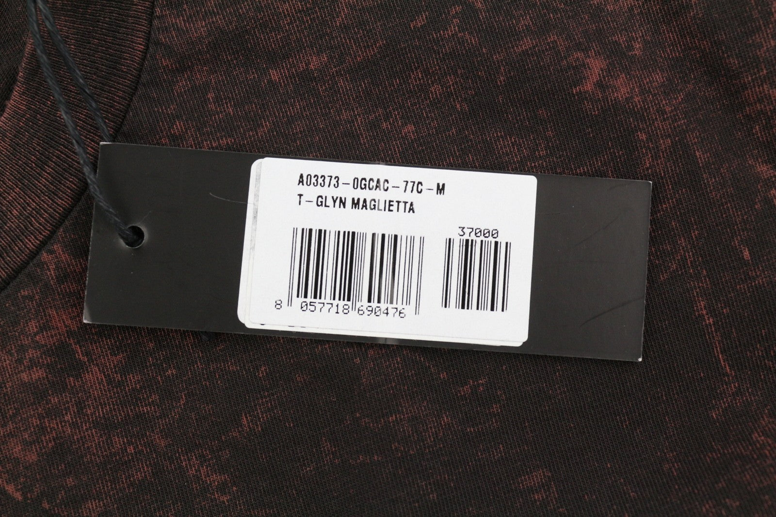 DIESEL T-Glyn Mens T-Shirt M Long Sleeved Acid Wash Effect Crew Neck  RRP125