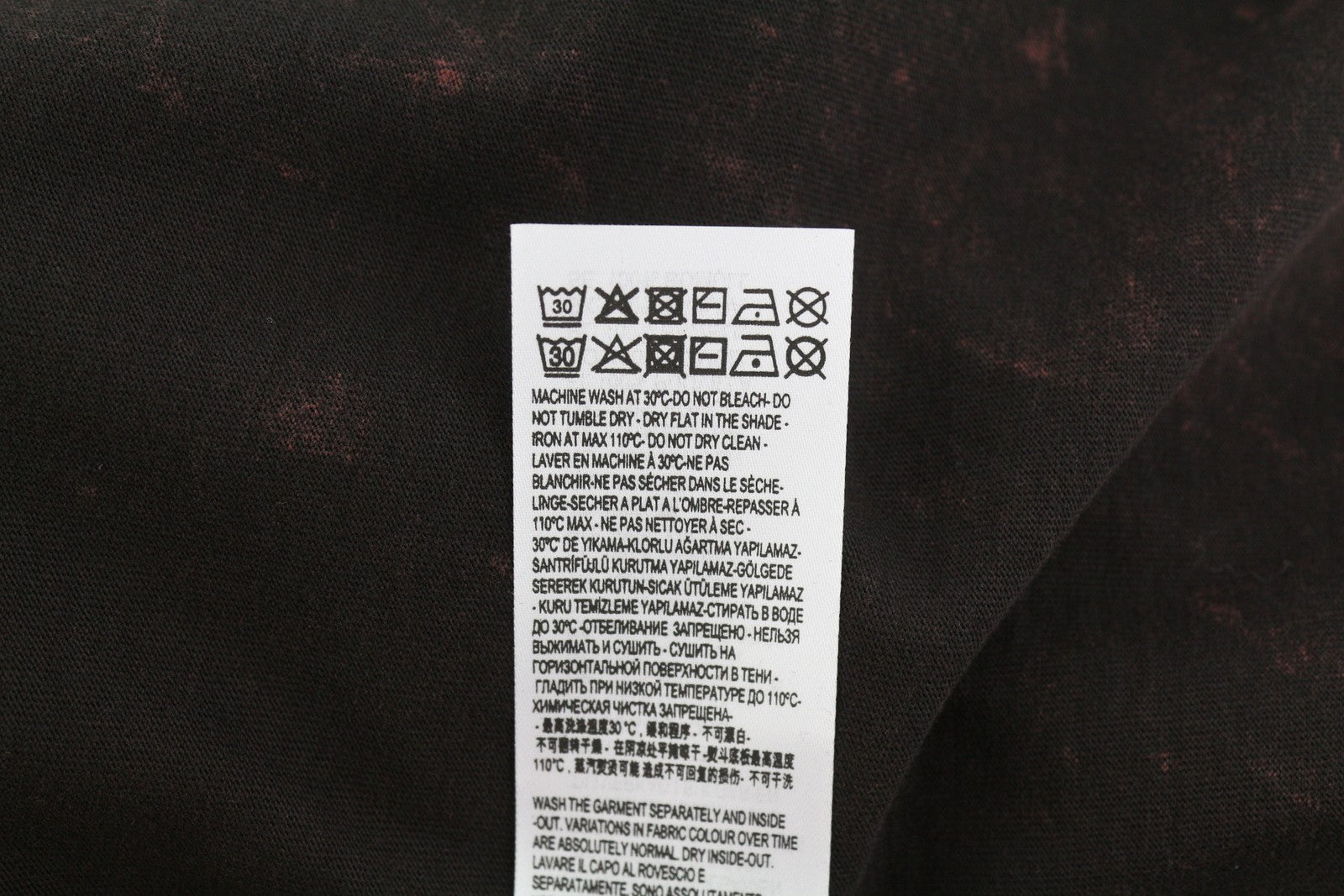 DIESEL T-Glyn Mens T-Shirt M Long Sleeved Acid Wash Effect Crew Neck  RRP125