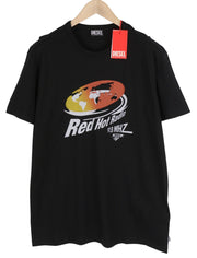 DIESEL T-Diegor-E3 Mens T-Shirt 2XL Black Short Sleeve Crew Collar  Tricot