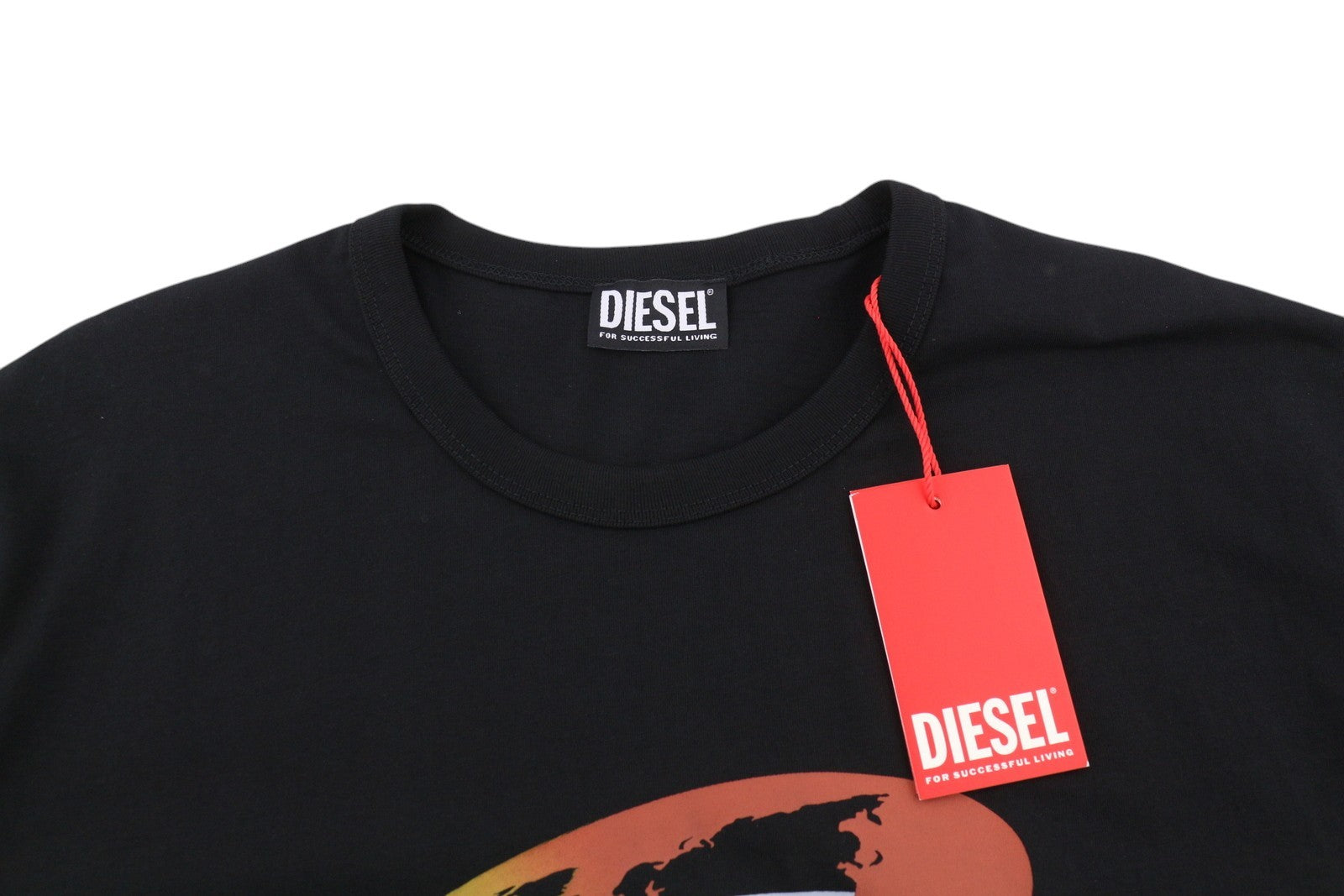 DIESEL T-Diegor-E3 Mens T-Shirt 2XL Black Short Sleeve Crew Collar  Tricot