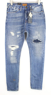 SCOTCH & SODA Stump XXX Lot.22 Men's W31/L30 Patched Jeans Loose Tapered