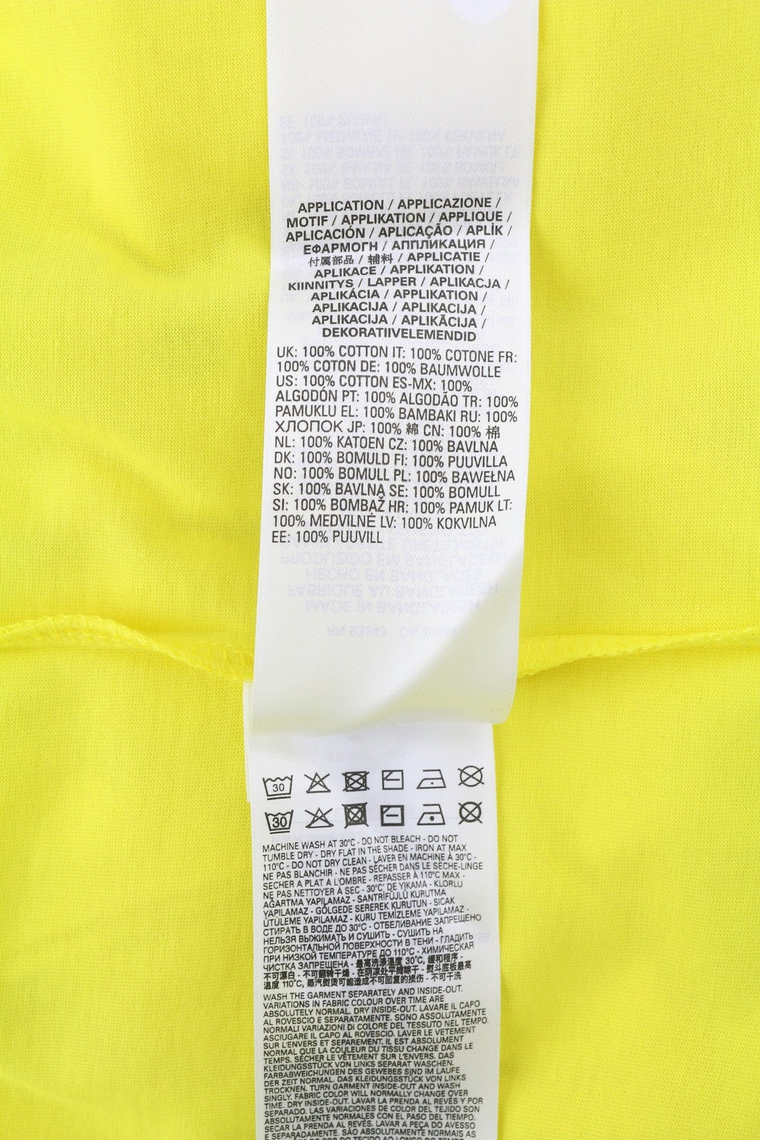 DIESEL T-Diegor-Div Mens T-Shirt M Yellow Short Sleeve Crew Collar  Tricot