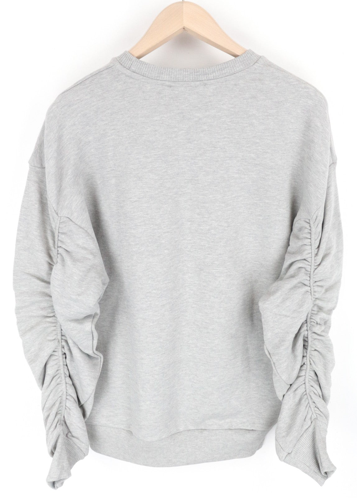 DIESEL F-ARAP FELPA Women's XS Light Grey Oversize Crew Sweatshirt Relaxed