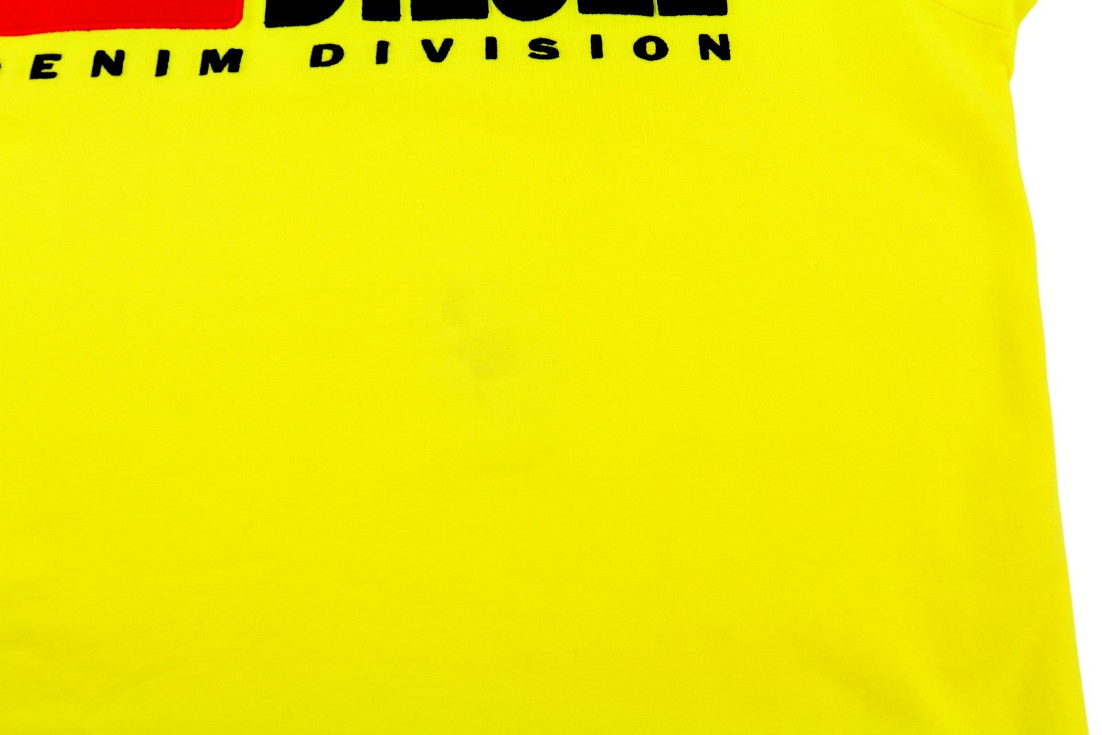 DIESEL T-Diegor-Div Mens T-Shirt M Yellow Short Sleeve Crew Collar  Tricot