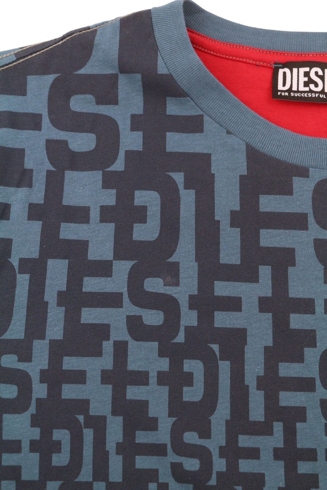 DIESEL T-Just-Mon Mens T-Shirt M Blue Short Sleeve Crew Neck Tricot RRP€125