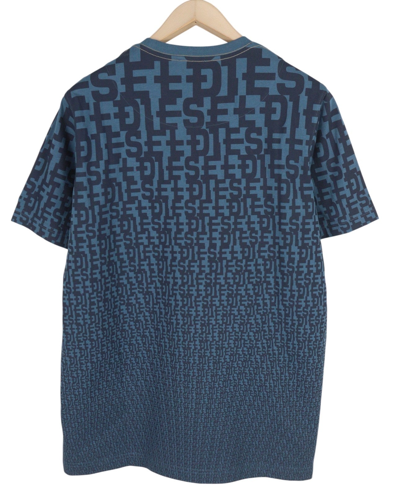 DIESEL T-Just-Mon Mens T-Shirt M Blue Short Sleeve Crew Neck Tricot RRP€125
