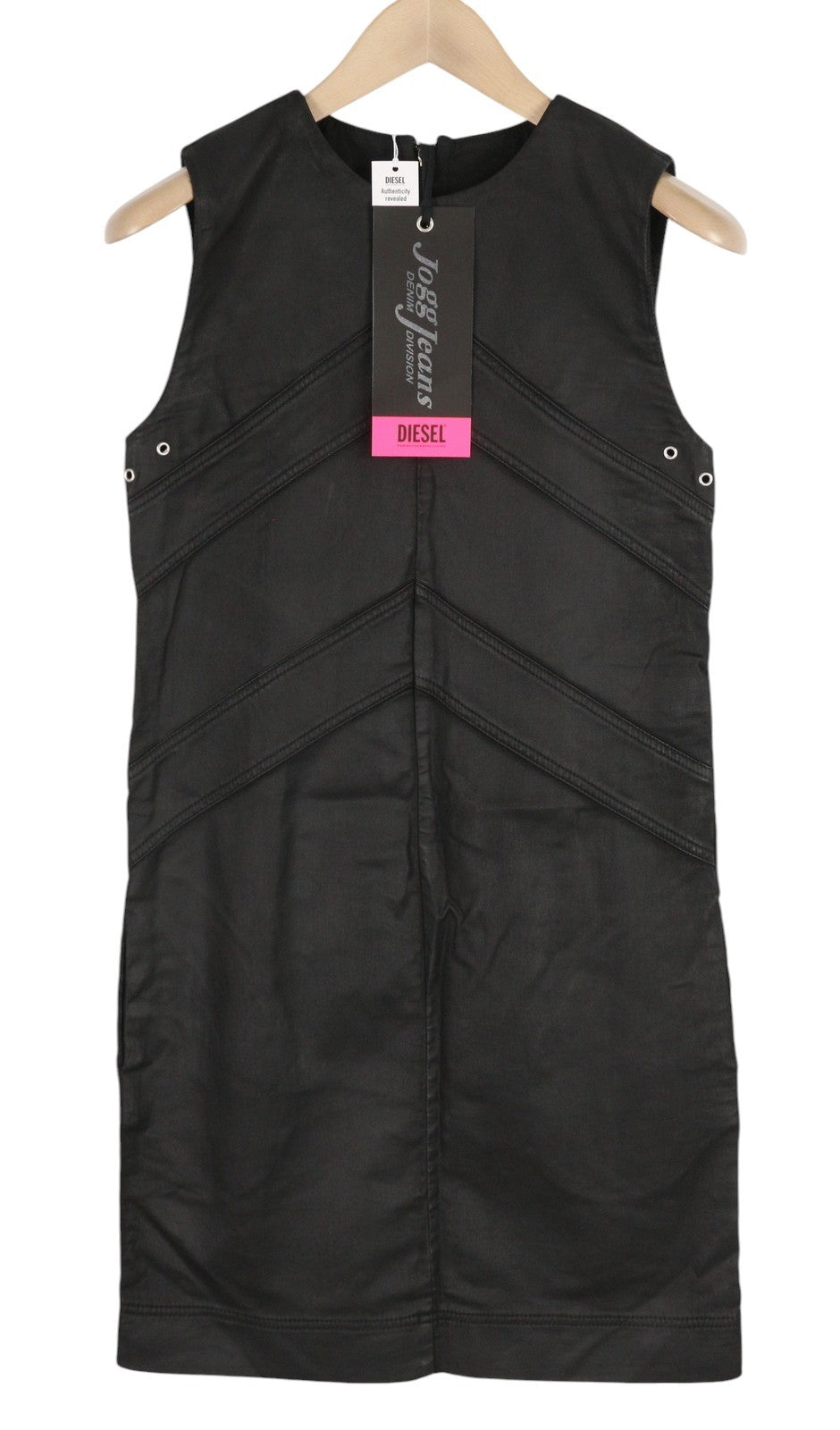 DIESEL D-Floor-SP-NE Womens Classic M Sleeveless Zip Coated Mini RRP€325