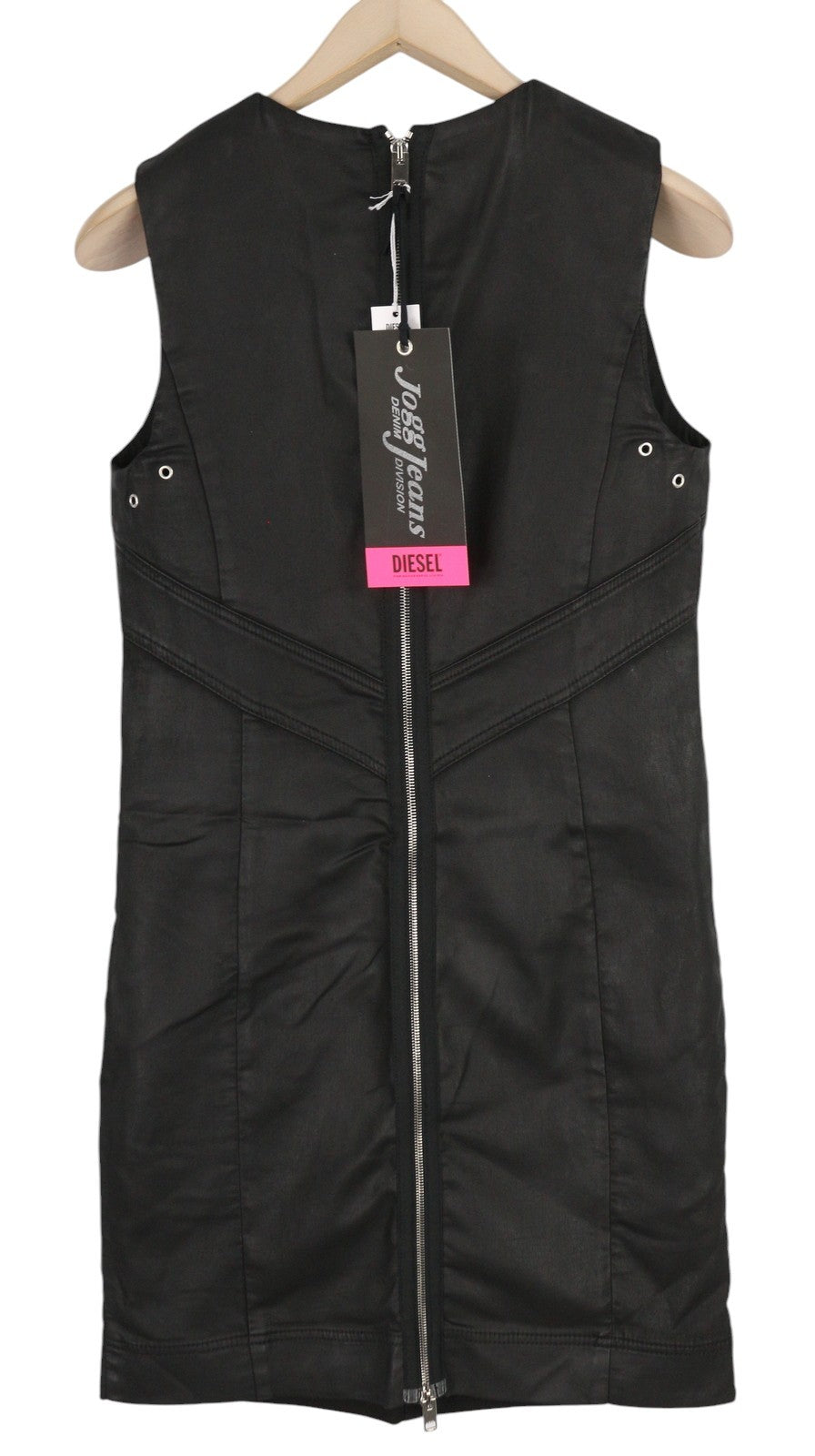 DIESEL D-Floor-SP-NE Womens Classic M Sleeveless Zip Coated Mini RRP€325