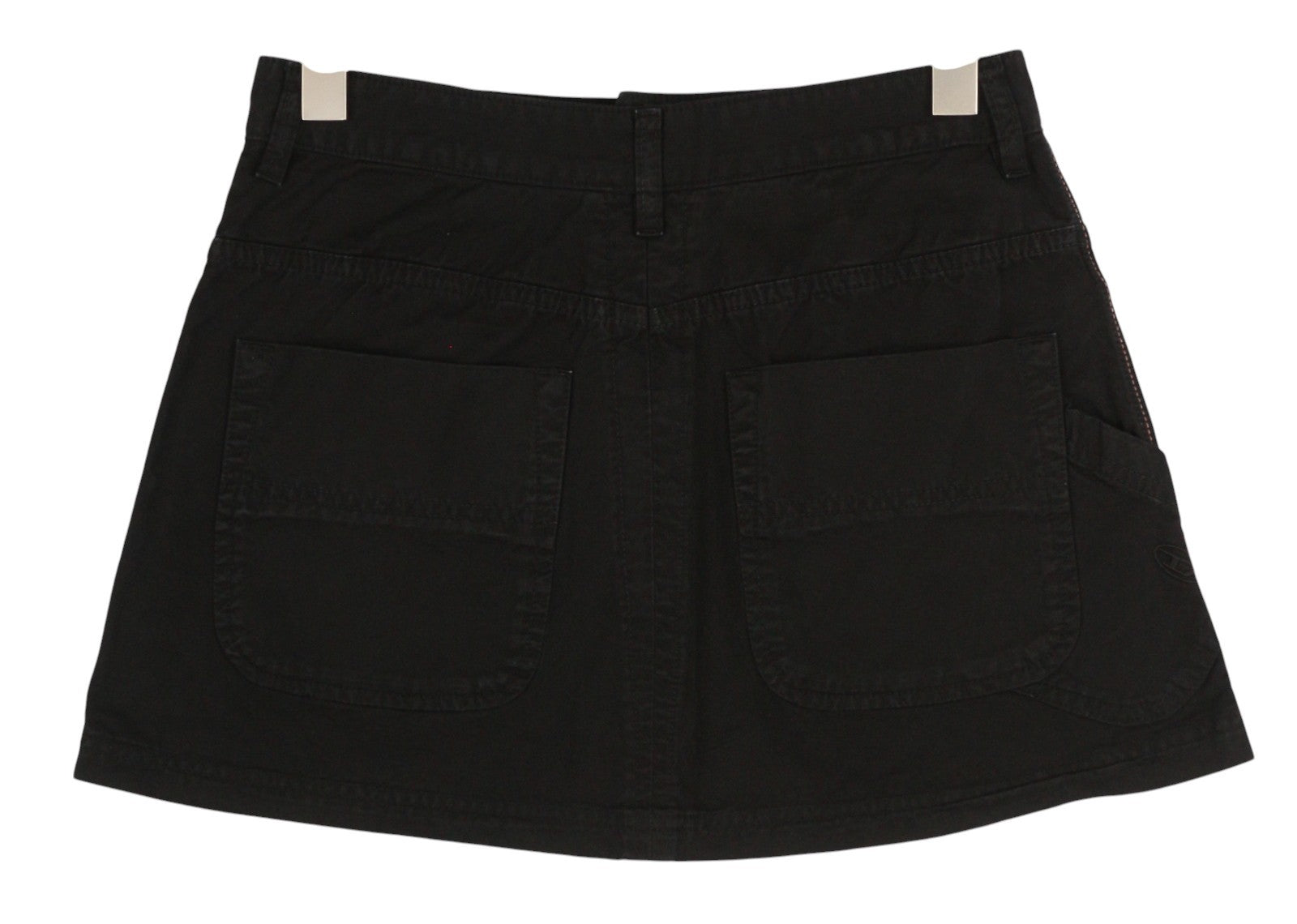 DIESEL O-Beige Women`s Skirt W29 Black Twill Buttoned Pockets  Mini RRP€150