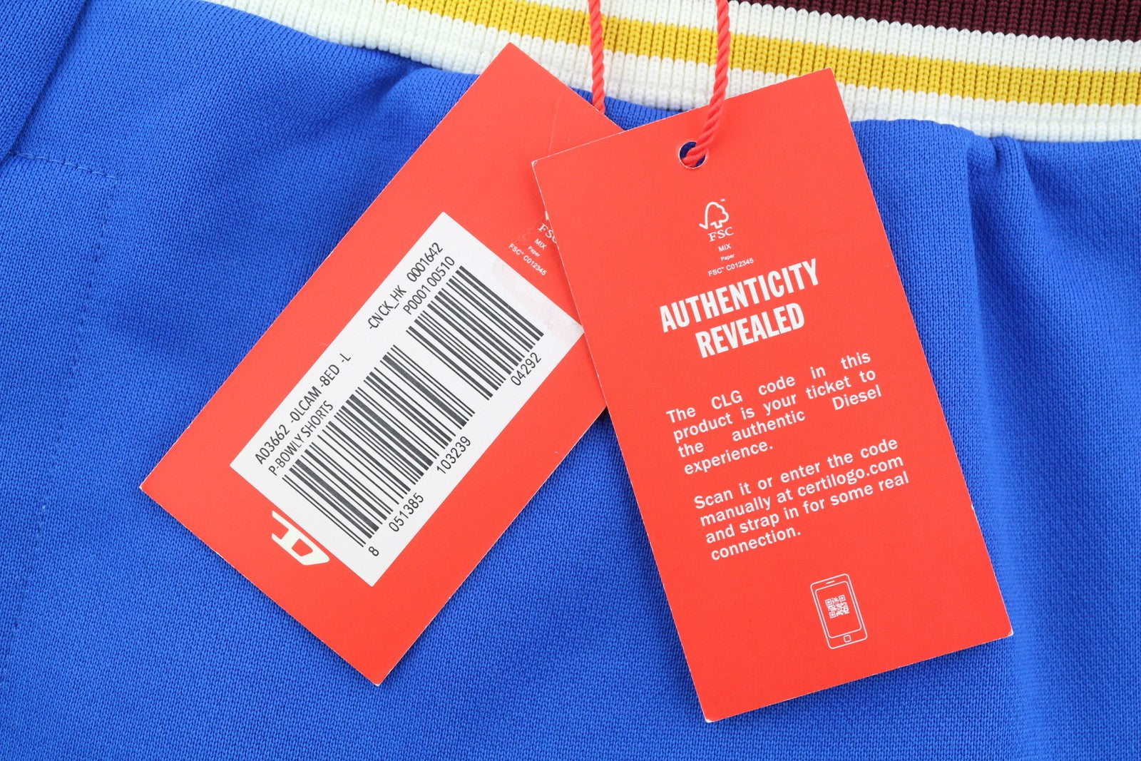 DIESEL P-Bowly Mens Shorts L Blue Elastic Waist Pockets Tricot Sweat RRP€125