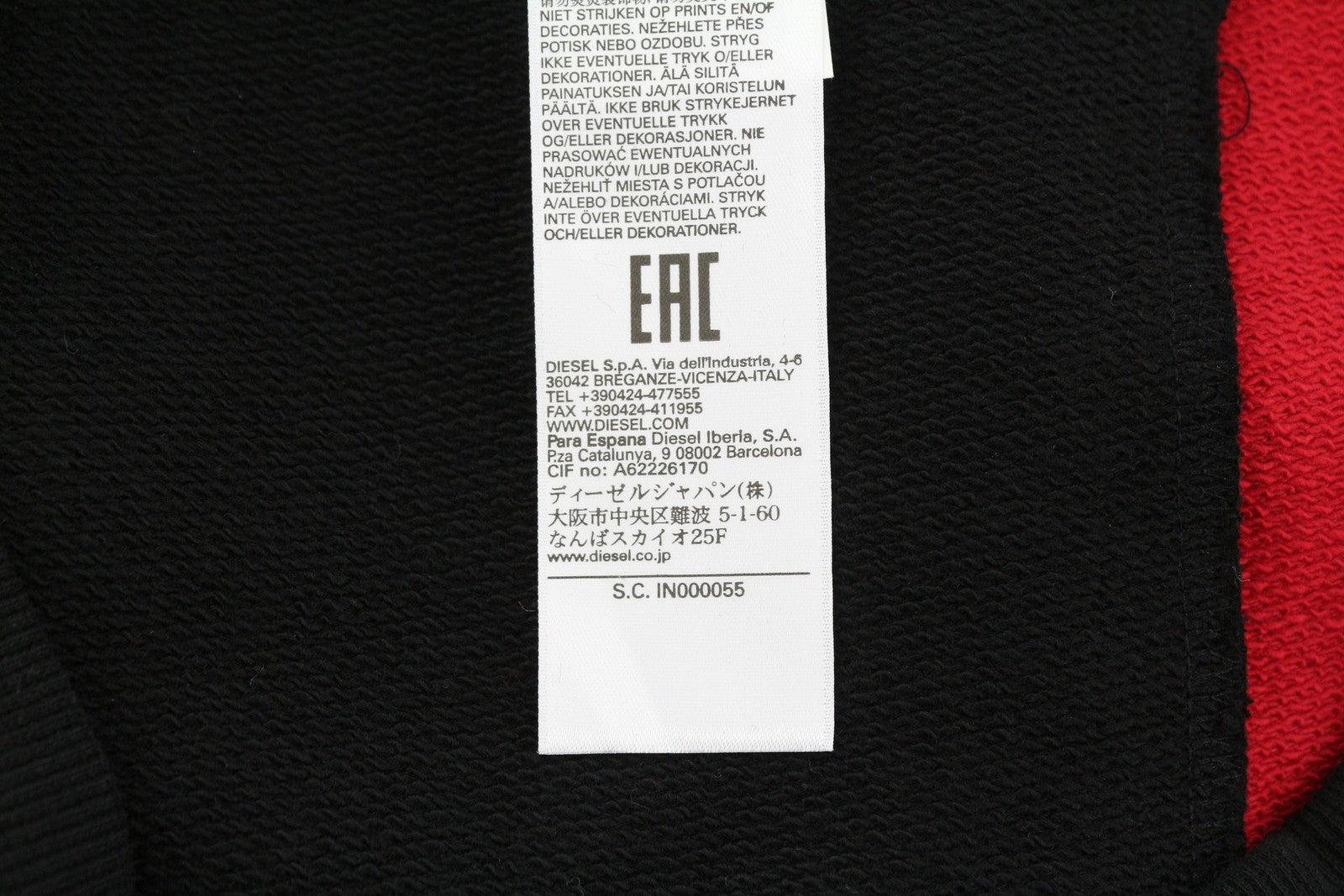 DIESEL P-Mustin Mens Shorts XL Red Printed Sweat Elastic Waist Pocket RRP€125