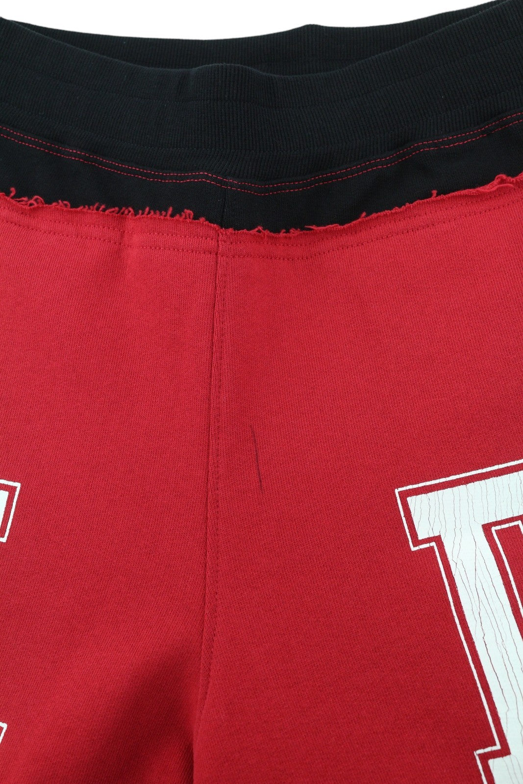 DIESEL P-Mustin Mens Shorts XL Red Printed Sweat Elastic Waist Pocket RRP€125