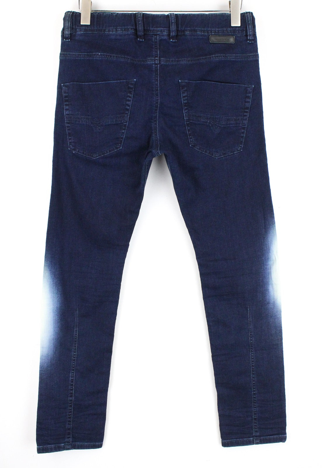 DIESEL Krooley-NE 0687D vyriški W28 siaurėjantys jogginiai sportiniai džinsai mėlyni, kontrastingi 