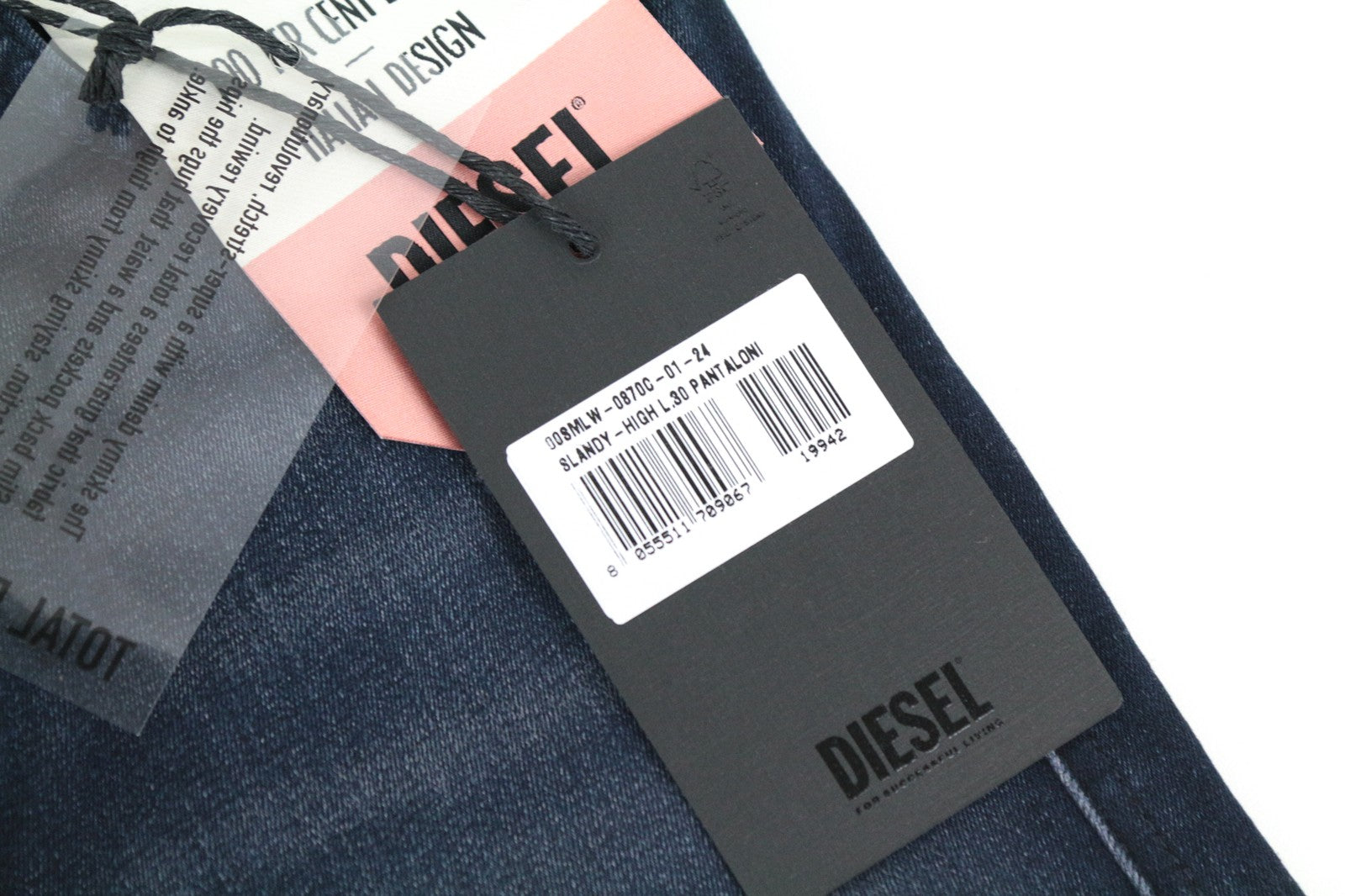 DIESEL Slandy-High 0870C Women's W24/L30 Skinny Jeans Girls Distressed Slim