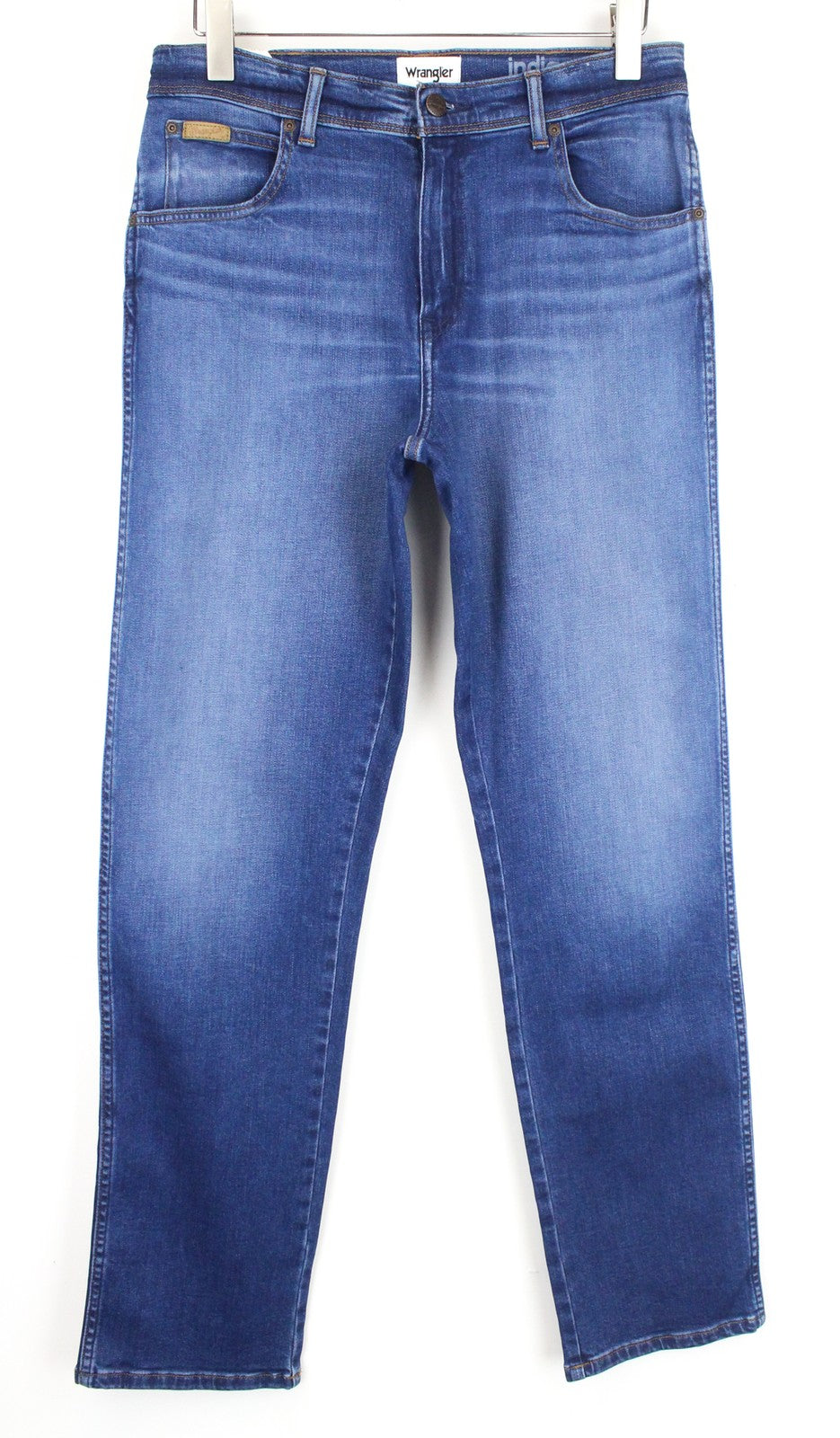 WRANGLER Indigood Texas 821 Men's W32/L32 Straight Jeans Light Blue Denim