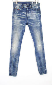 DIESEL D-Reeft-T 0870O Men's W26 Skinny Sweat Jogg Jeans Vintage Distressed