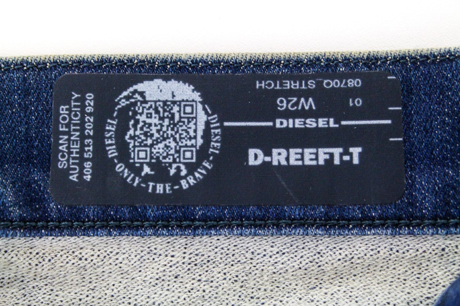 DIESEL D-Reeft-T 0870O Men's W26 Skinny Sweat Jogg Jeans Vintage Distressed