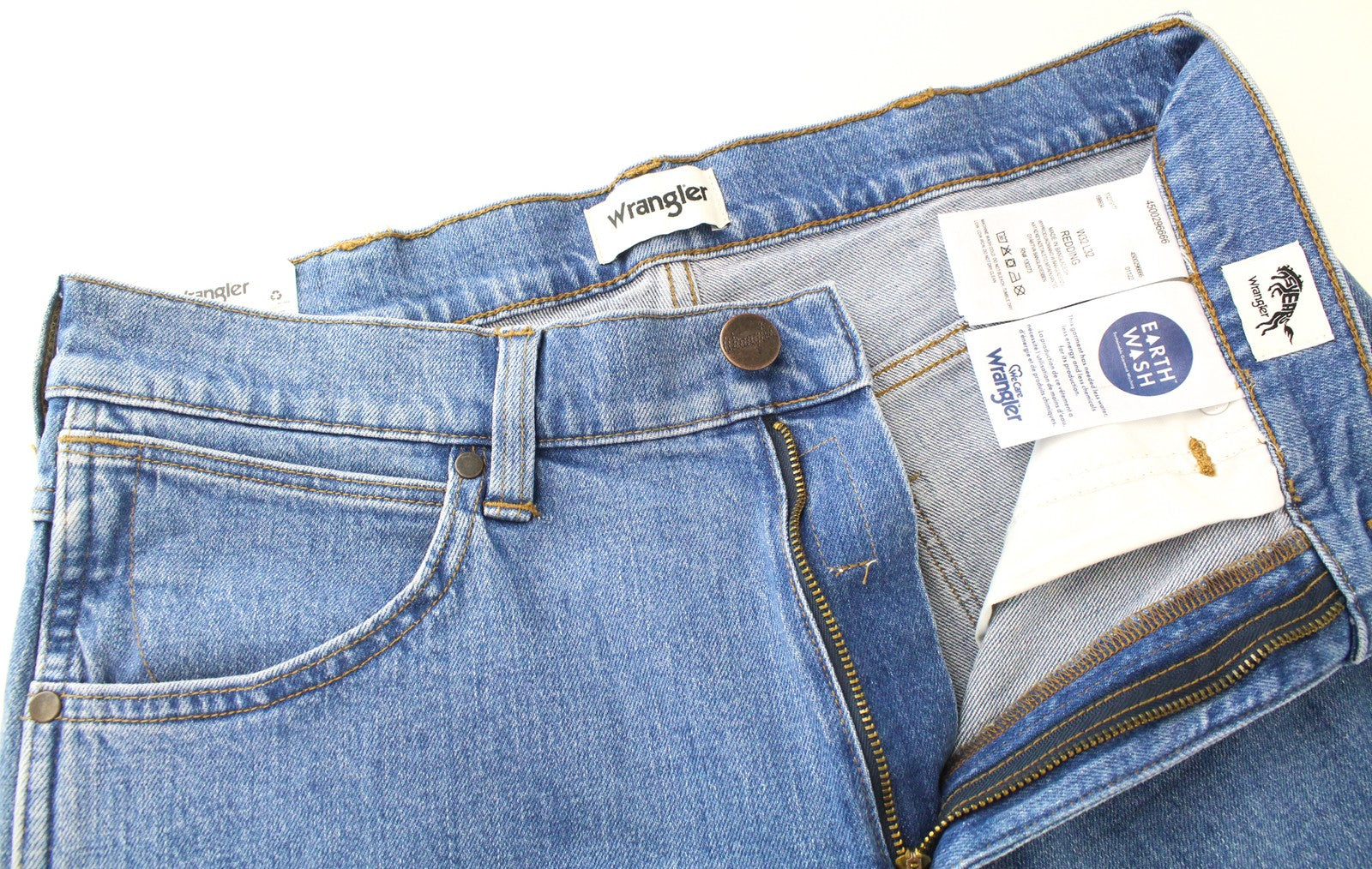 WRANGLER Redding 841 Men's W32/L32 Light Blue Stretch Jeans Loose Straight