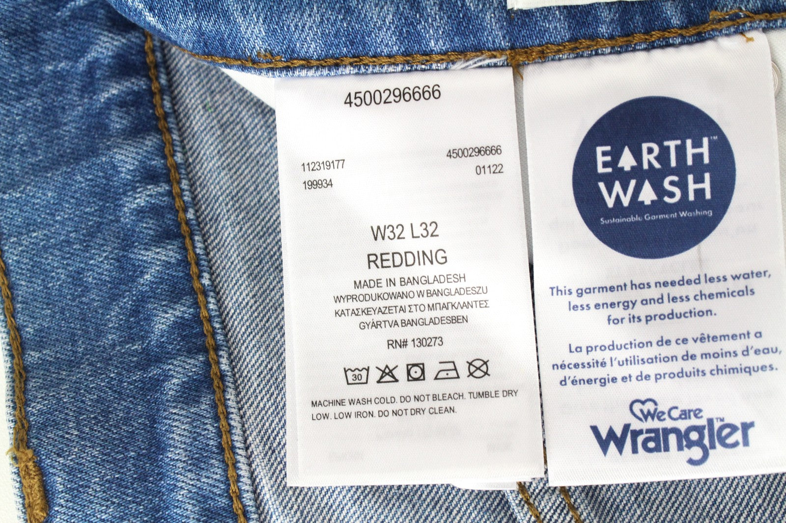 WRANGLER Redding 841 Men's W32/L32 Light Blue Stretch Jeans Loose Straight