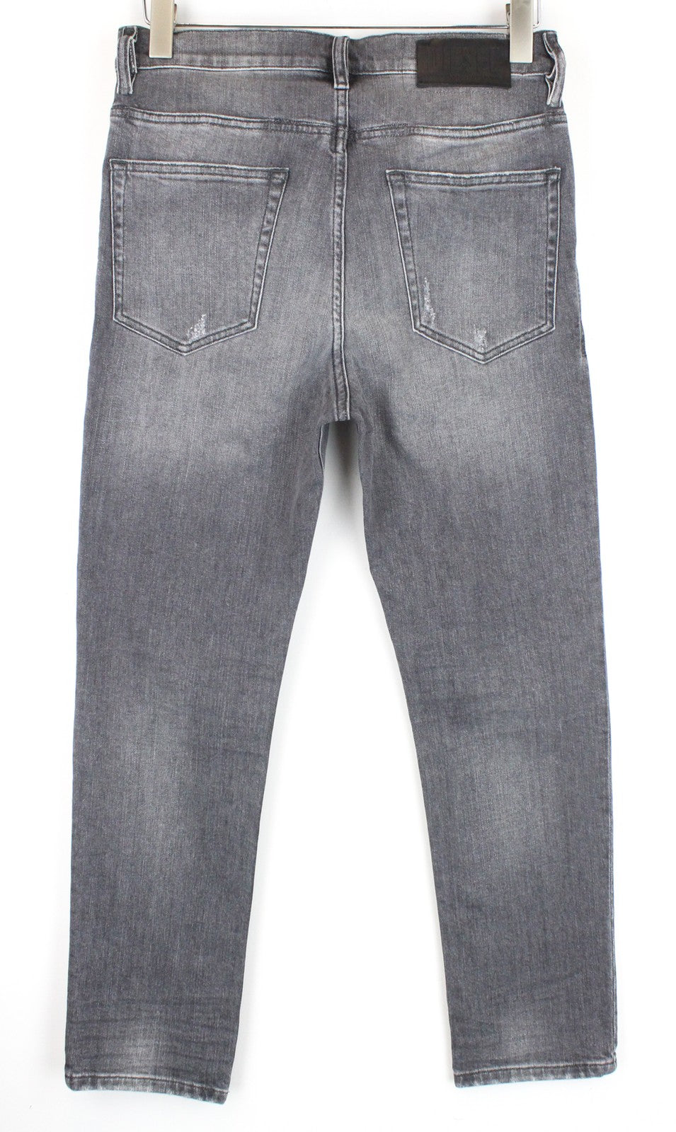 DIESEL D-Eetar 0890F Men's W29/L30 Grey Tapered Jeans Stretch Faded Distress