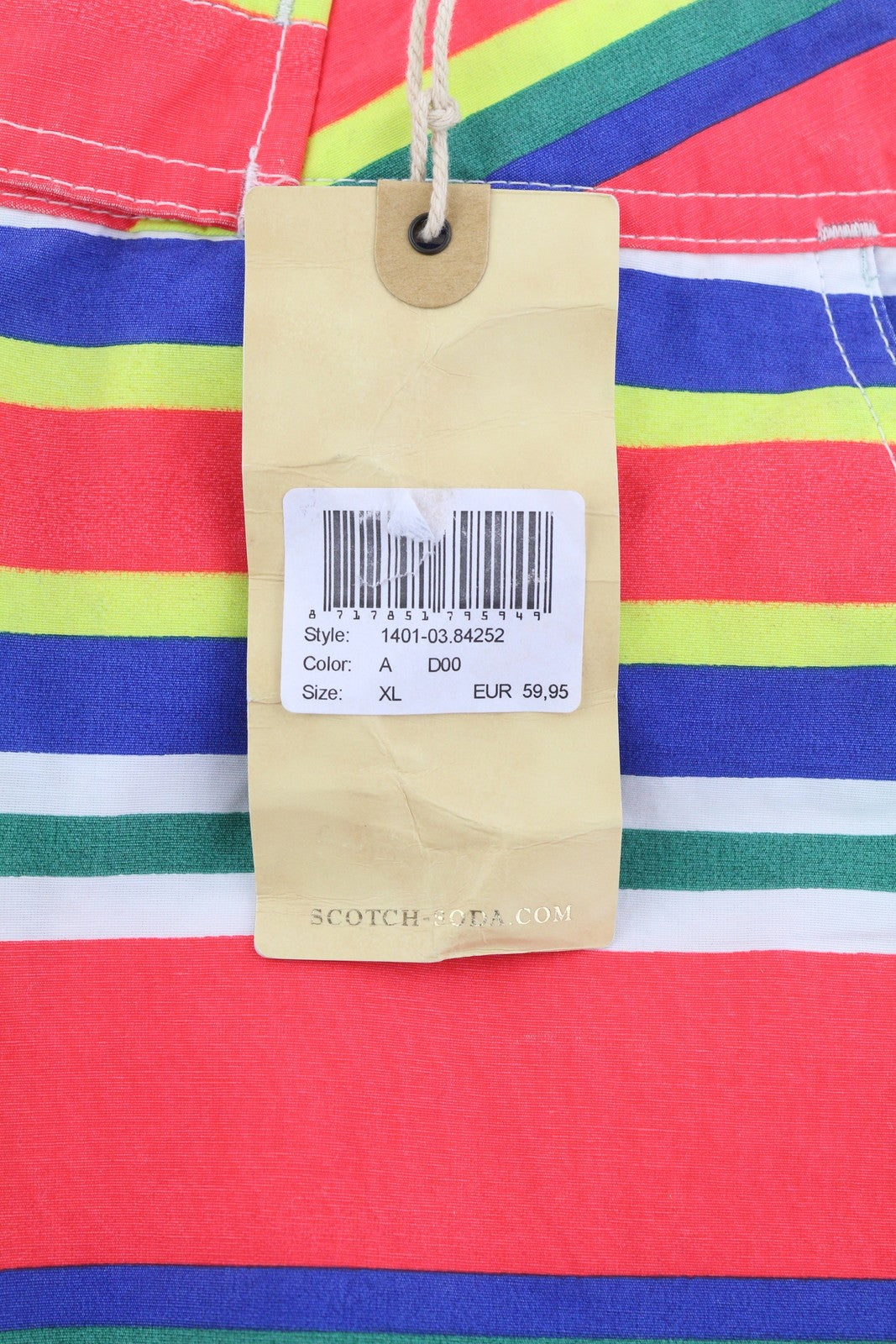 SCOTCH & SODA Men Swimwear XL Colourful Drawstring Waist Mesh Lined Beach Bottom