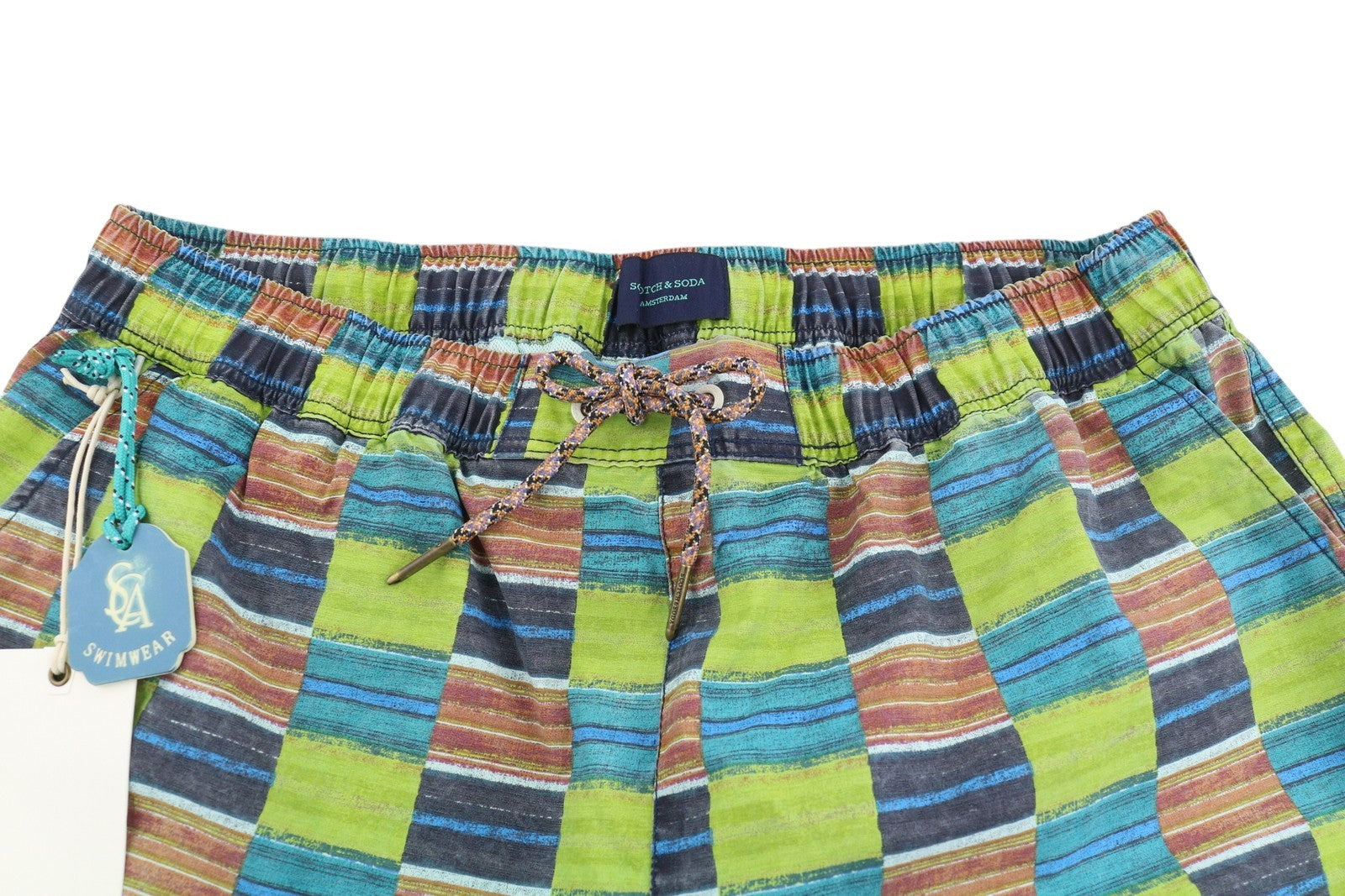 SCOTCH & SODA Men Swimwear ~W30 Colourful Elastic Waist Mesh Lined Beach Bottom