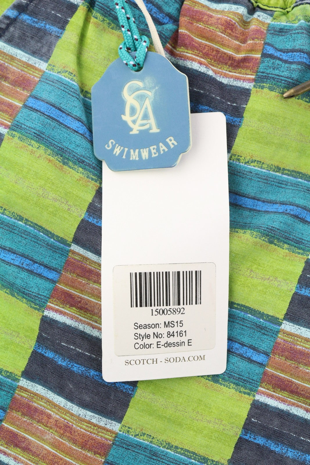 SCOTCH & SODA Men Swimwear ~W30 Colourful Elastic Waist Mesh Lined Beach Bottom