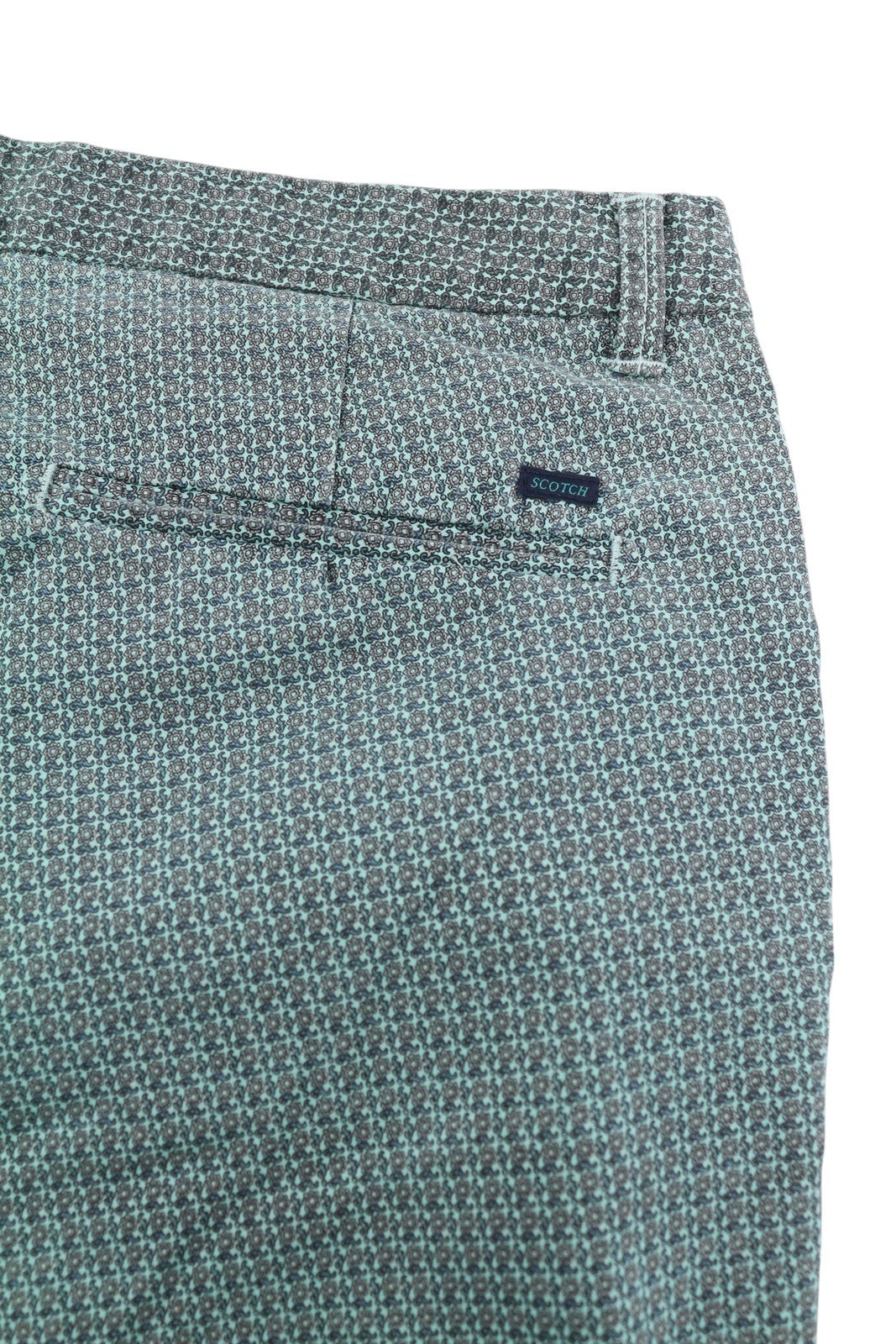 SCOTCH & SODA Men Shorts ~W32 Chino Patterned Turn-Up 5-Design Pockets Casual